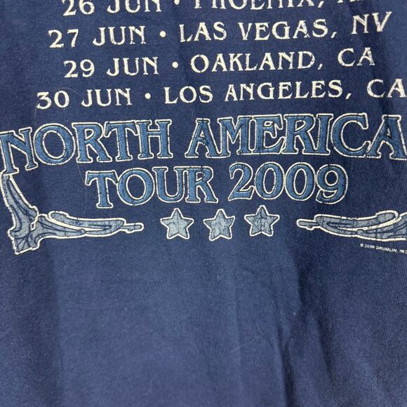 Eric Clapton Steve Winwood 2009 Tour Concert T-Shirt Blur Double-Sided Sz M - Picture 3 of 5